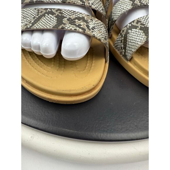 Crocs Womens Tulum Iconic Comfort Snake Print Slip On Sandals Size 11 Slip On - Picture 5 of 11